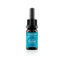 MEDIHEMP Flow Auricularia Extrakt & Hanf, 10ml, braune Flasche mit aqua-blauen Etikett
