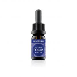 MEDIHEMP Focus Hericium-Extrakt & Hanf, 10ml, braune Flasche mit dunkelblauen Etikett