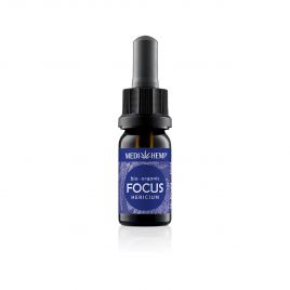 MEDIHEMP Focus Hericium-Extrakt & Hanf, 10ml, braune Flasche mit dunkelblauen Etikett