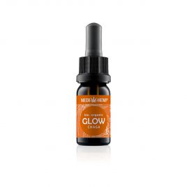 MEDIHEMP Glow Chaga-Extrakt & Hanf, 10ml, braune Flasche mit orangen Etikett