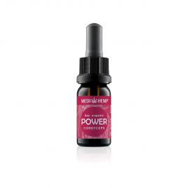 MEDIHEMP Power Cordyceps-militaris-Extrakt & Hanf, 10ml braune Flasche mit himbeerfarbenen Etikett