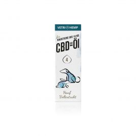 VETRIHEMP Bio CBD-Öl 4%, 10ml, braune Flasche mit blauem Motiv auf weißen Hintergrund_2