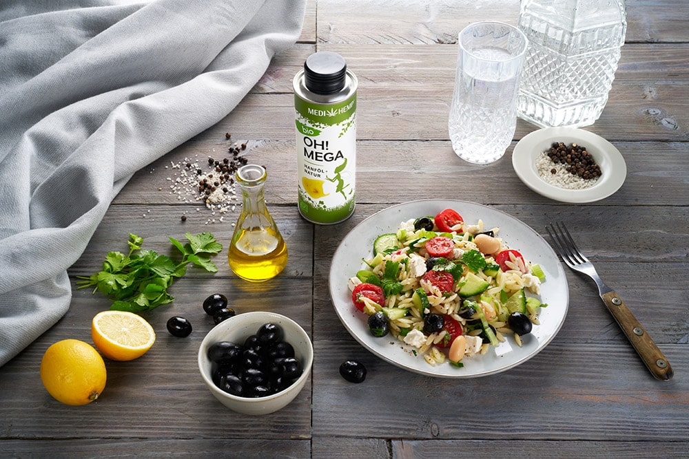 Griechischer Nudelsalat – bunt und gesund