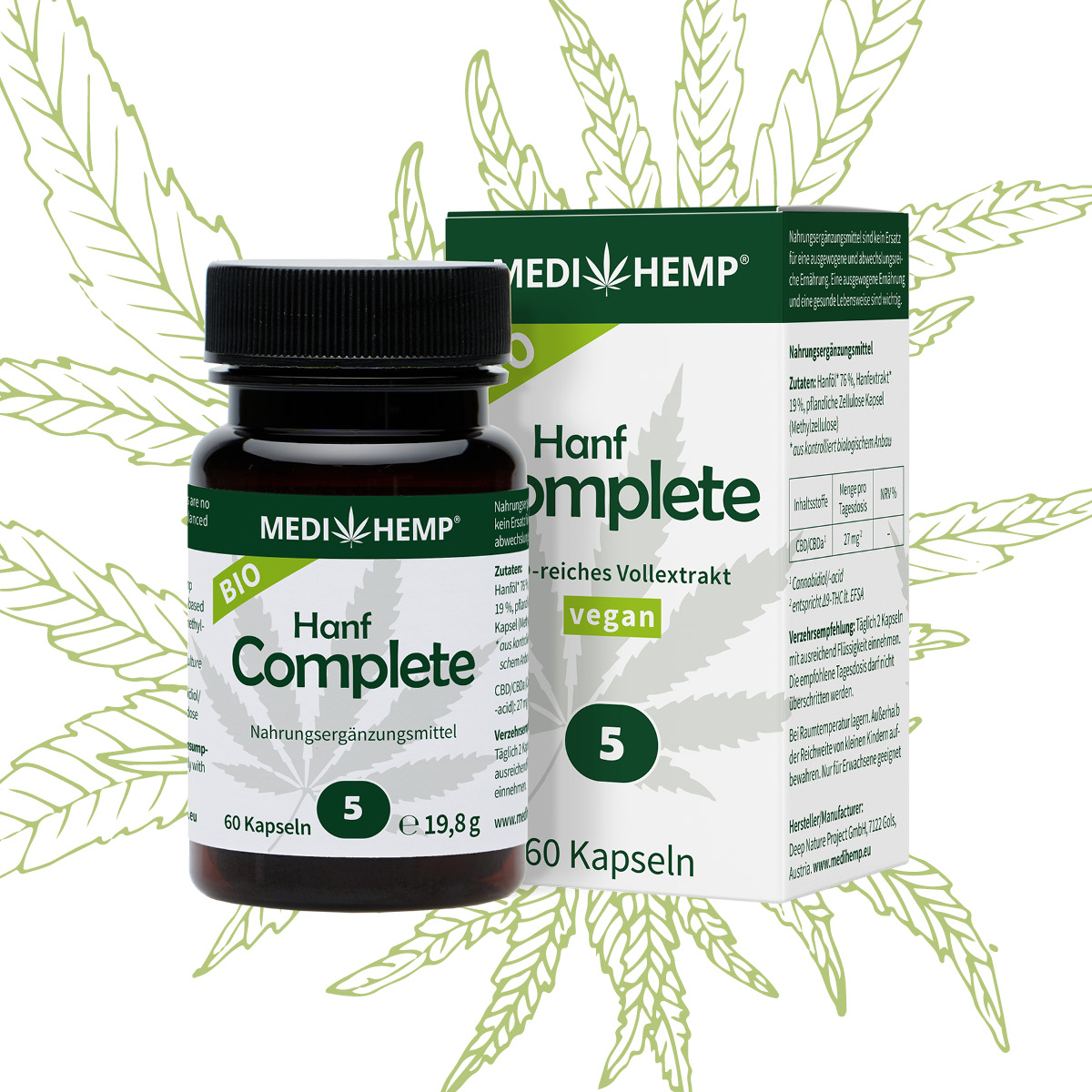 MEDIHEMP Hanf Complete Kapseln 5%
